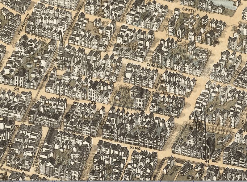 Bird’s Eye View of the city of Charleston, South Carolina, 1872