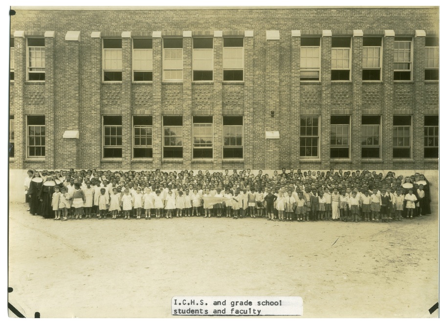 Students and faculty of Immaculate Conception School